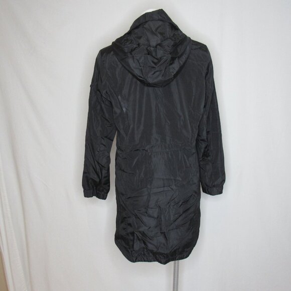 Lucky Brand Black Full Zip Hooded Windbreaker Performance  Parka Women's S Small - Picture 3 of 9